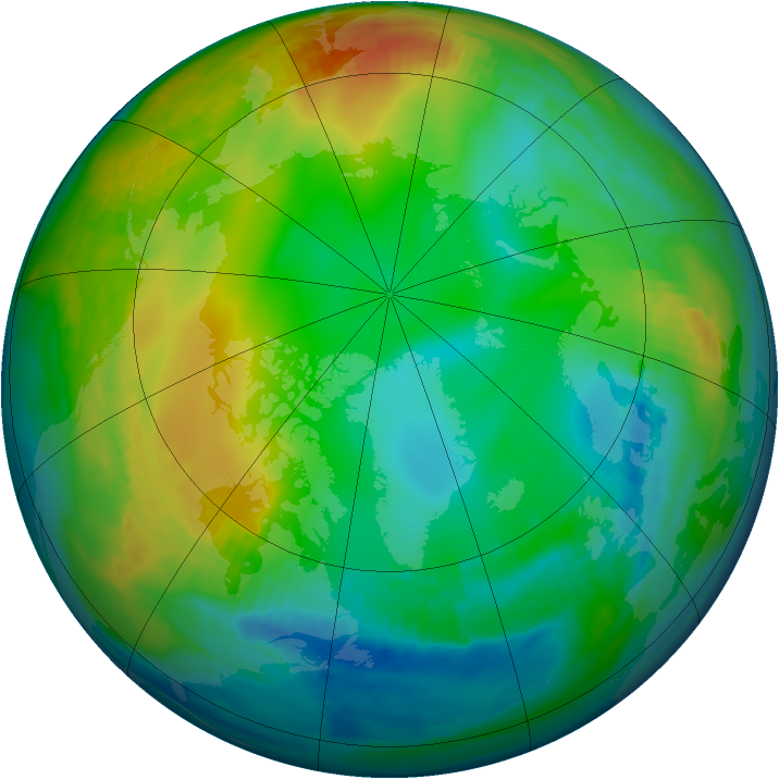 Arctic ozone map for 14 December 1983